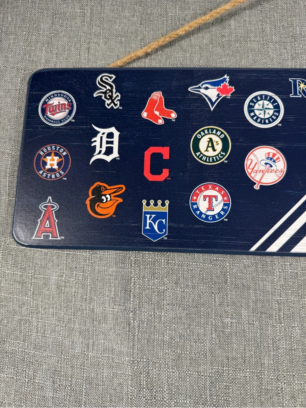 Open Road Brands MLB Logos Wall Sign - Red, Blue, White